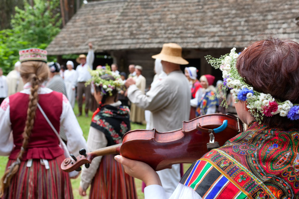 Folk dancing party Latvia